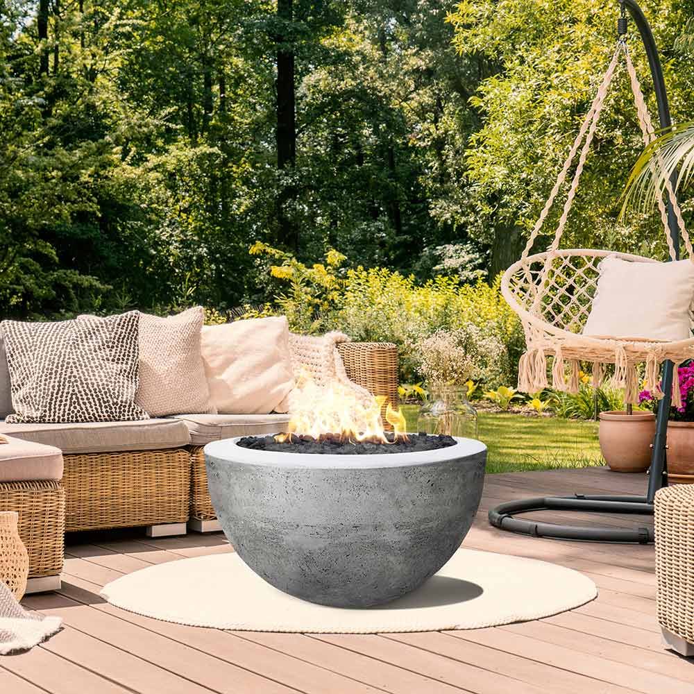 30" Prism Moderna Fire Bowl in Gray