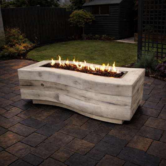 Big Sur Concrete Fire Pit — Wood Grain Collection