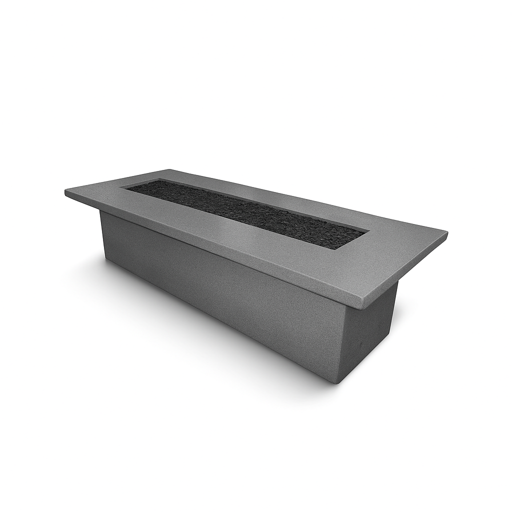 Newport Fire Pit Rectangle in Gray