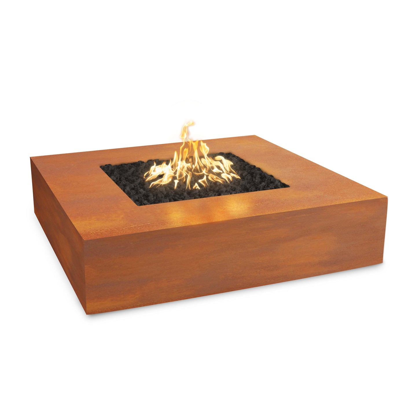Quad Square Fire Pit in Corten Steel 