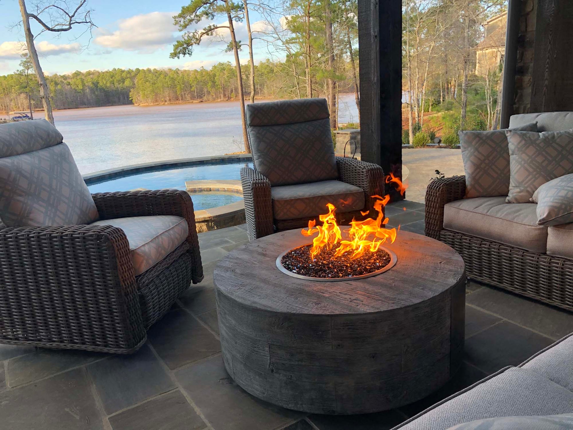 Sequoia 60" Low Profile Fire Pit in Ivory