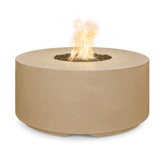 Florence 72 inch round concrete fire pit in Ash finish by The Outdoor Plus
