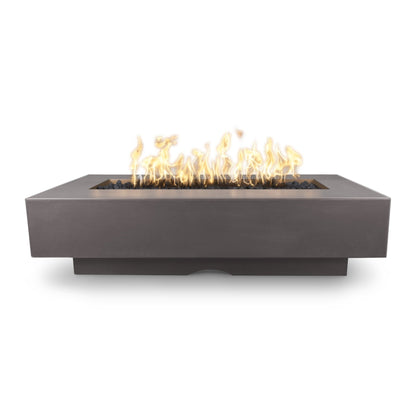 Del Mar 48 inch concrete rectangular fire pit in Gray finish by The Outdoor Plus


