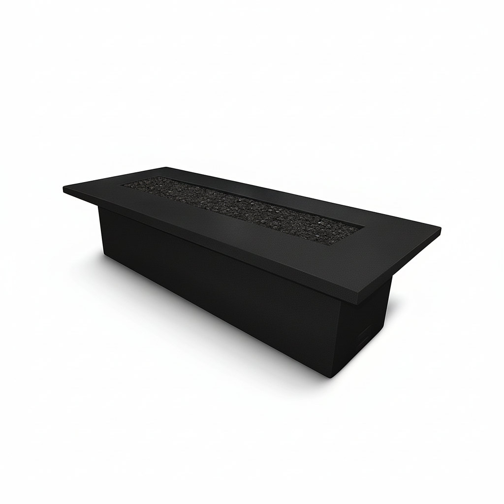 Newport Fire Pit Rectangle In Black