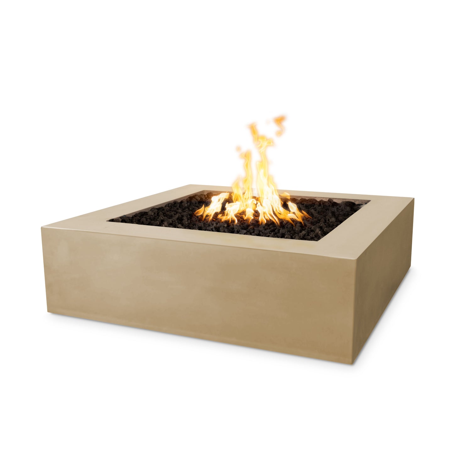 Quad Concrete Fire Pit in Brown