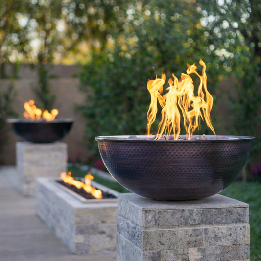Sedona 60" Round Concrete Narrow Ledge Fire Pit