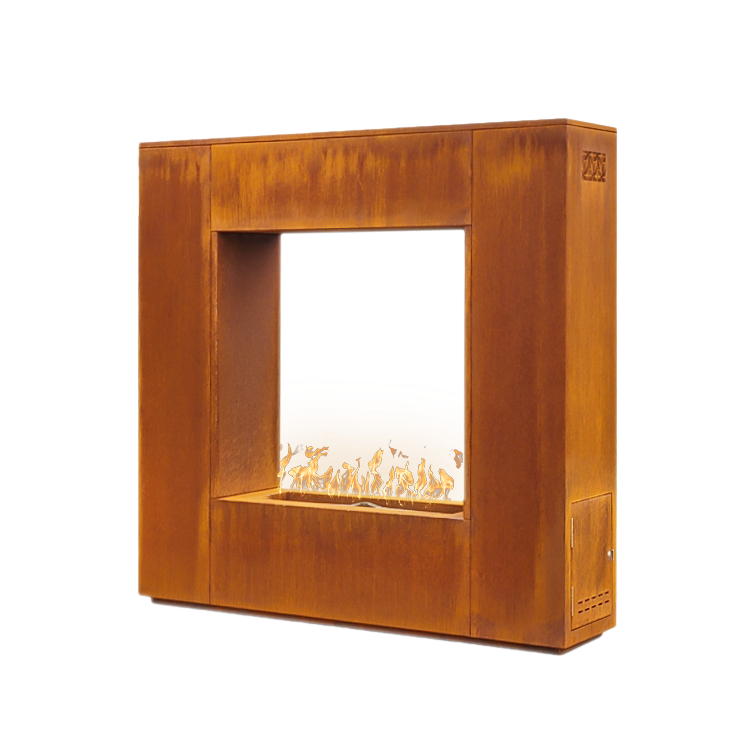 Williams Fire Place in Corten Steel