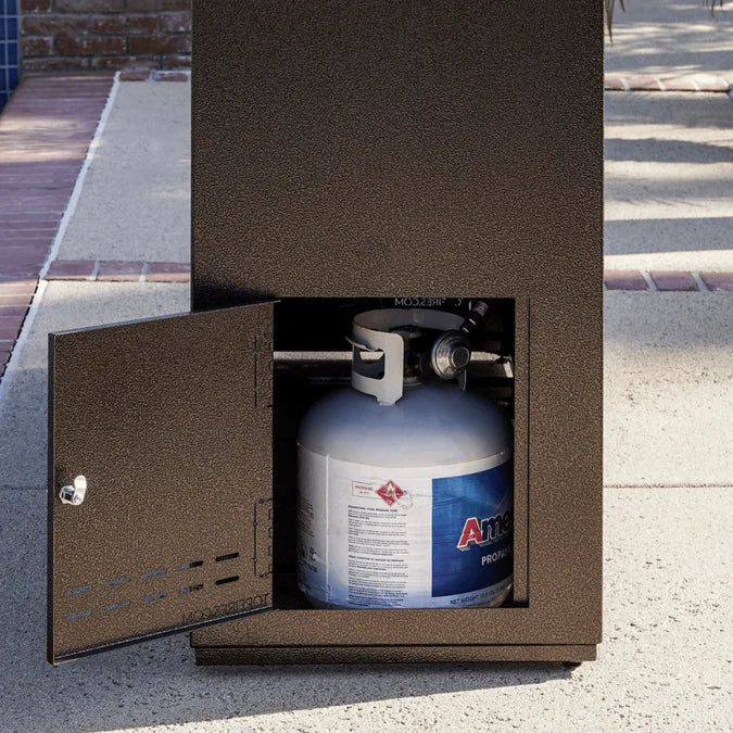 William's  fire pit propane storage